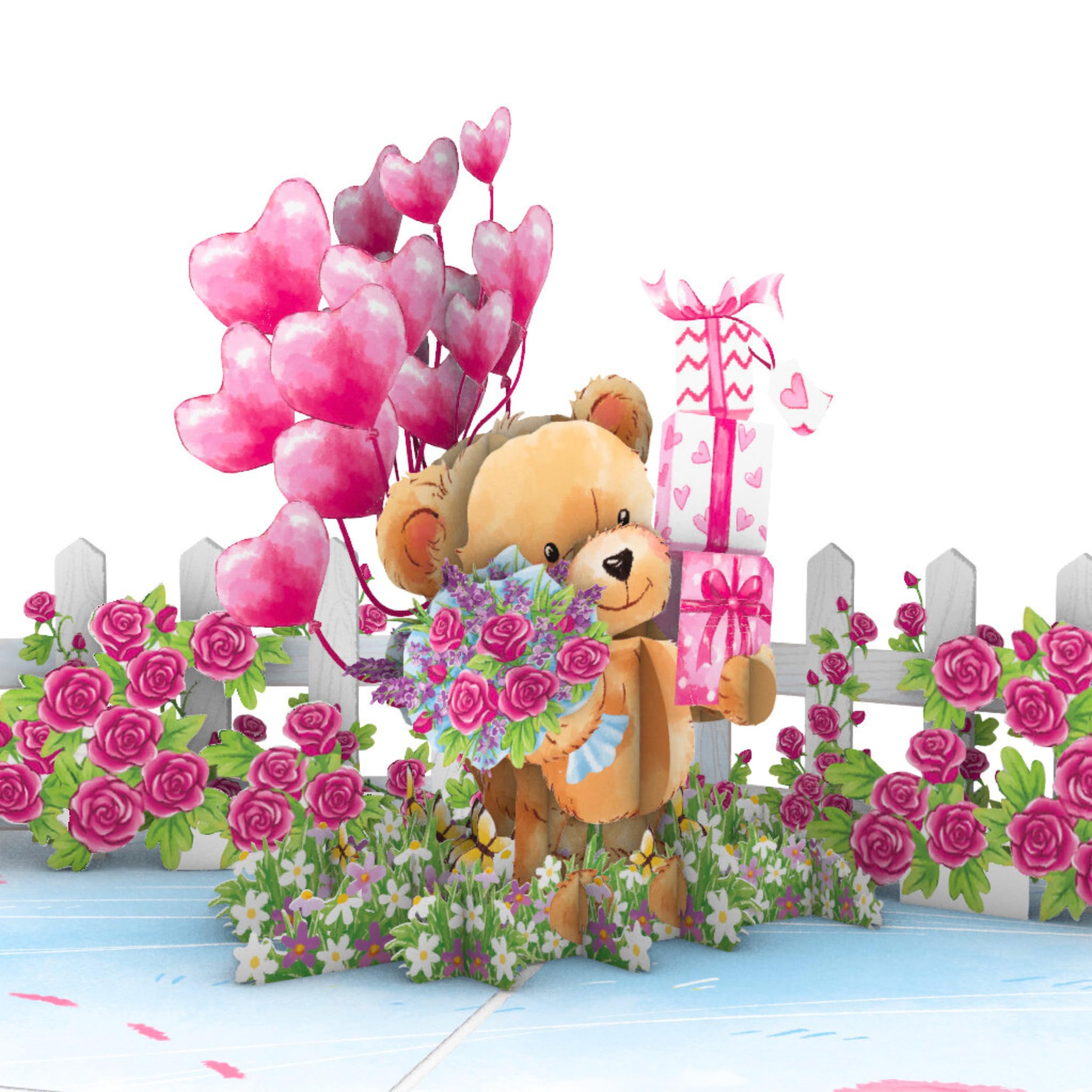 Photo 1 of Fathers Day Card, Bear Pop Up Fathers Day Card, Happy Fathers Day Card From Kids, Baby, Popup Anniversary Card For Husband, Wife, 6x8 in Pop Up Birthday Card For Women, Him, Her, Girlfriend, Boyfriend