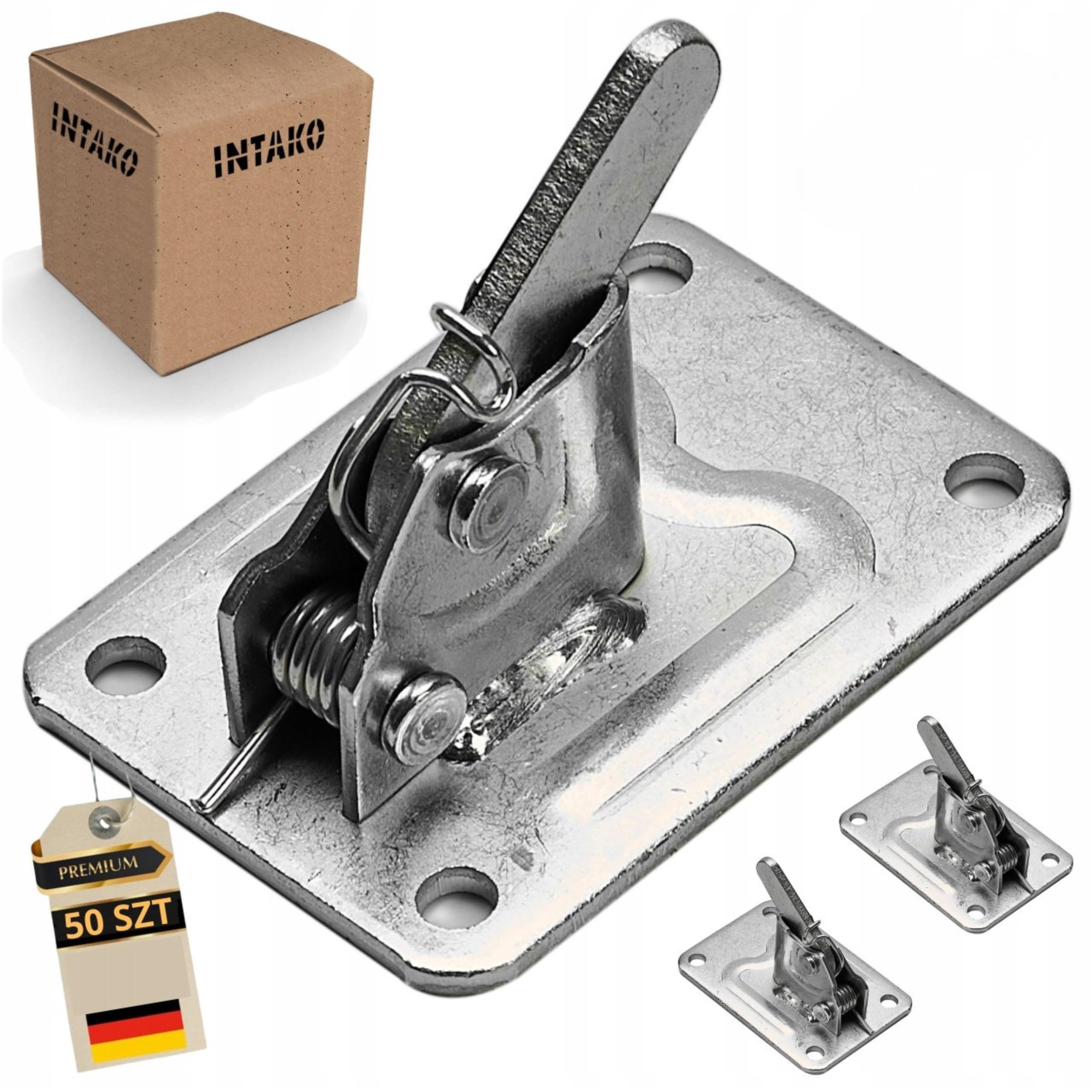 INTAKO 50 Pezzi Morsetti a Molla per Casseforme – Spring Clamp/Rapid Clamp 70 x 100 mm, per Tondini 6–10 mm, Accessori per Casseri e Armature (Zincato)