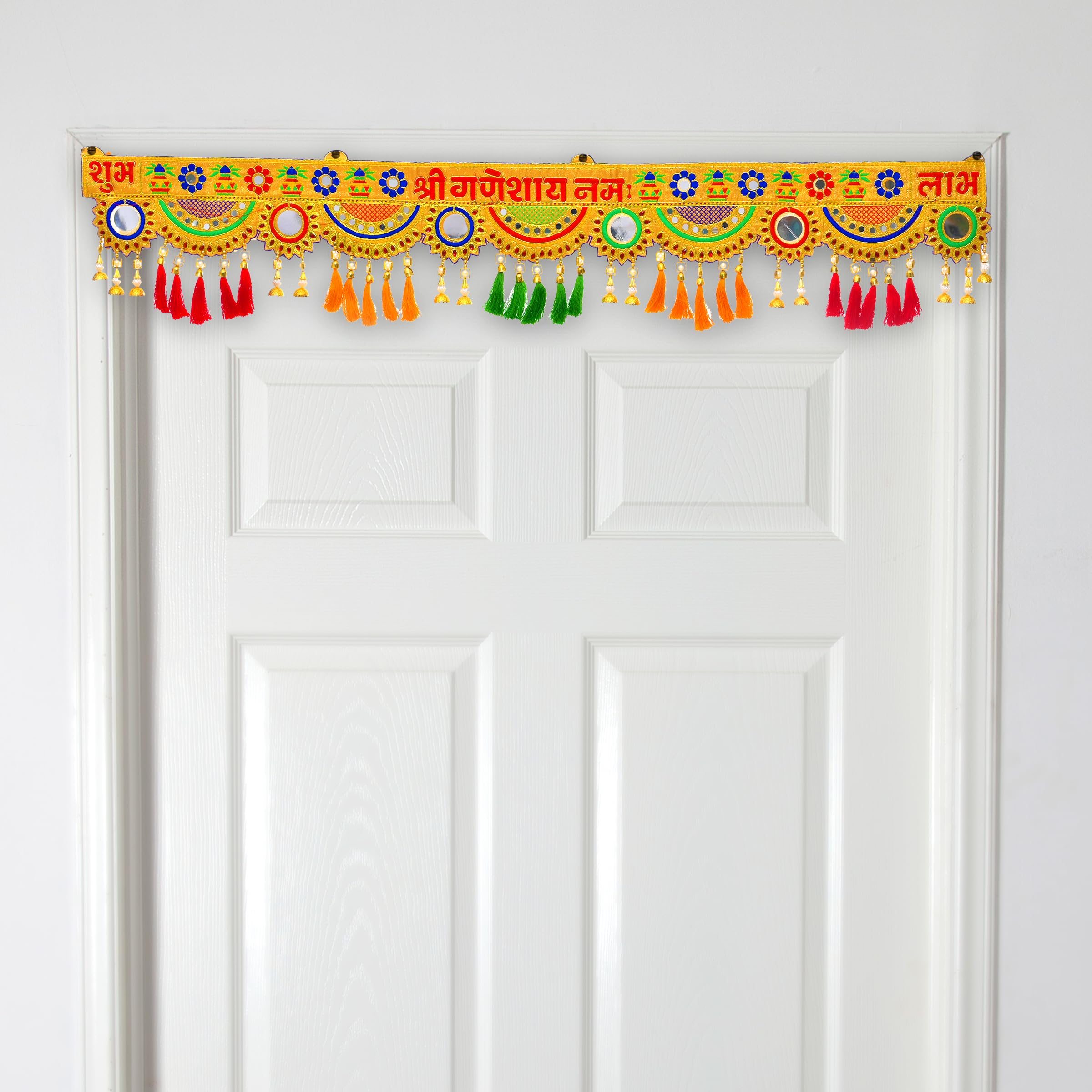 Toran Bandanwaar Decoration Traditional Wall Door Decorative Hanging forHome Temple Festival Wedding Function Party Décor and Gifting (Shri Ganesha)