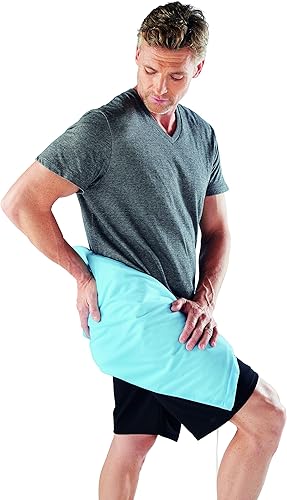 Sunbeam Standard Size Heating Pad, 12"x 15", For Back, Neck, Shoulder, and Period Cramp Pain Relief, 3 Heat Settings, Compact Storage Solution, Auto Shut-Off, Machine-Washable, Gifts For Mom & Wife, FSA/HSA Eligible, Grey(Light Blue,Extra Large)