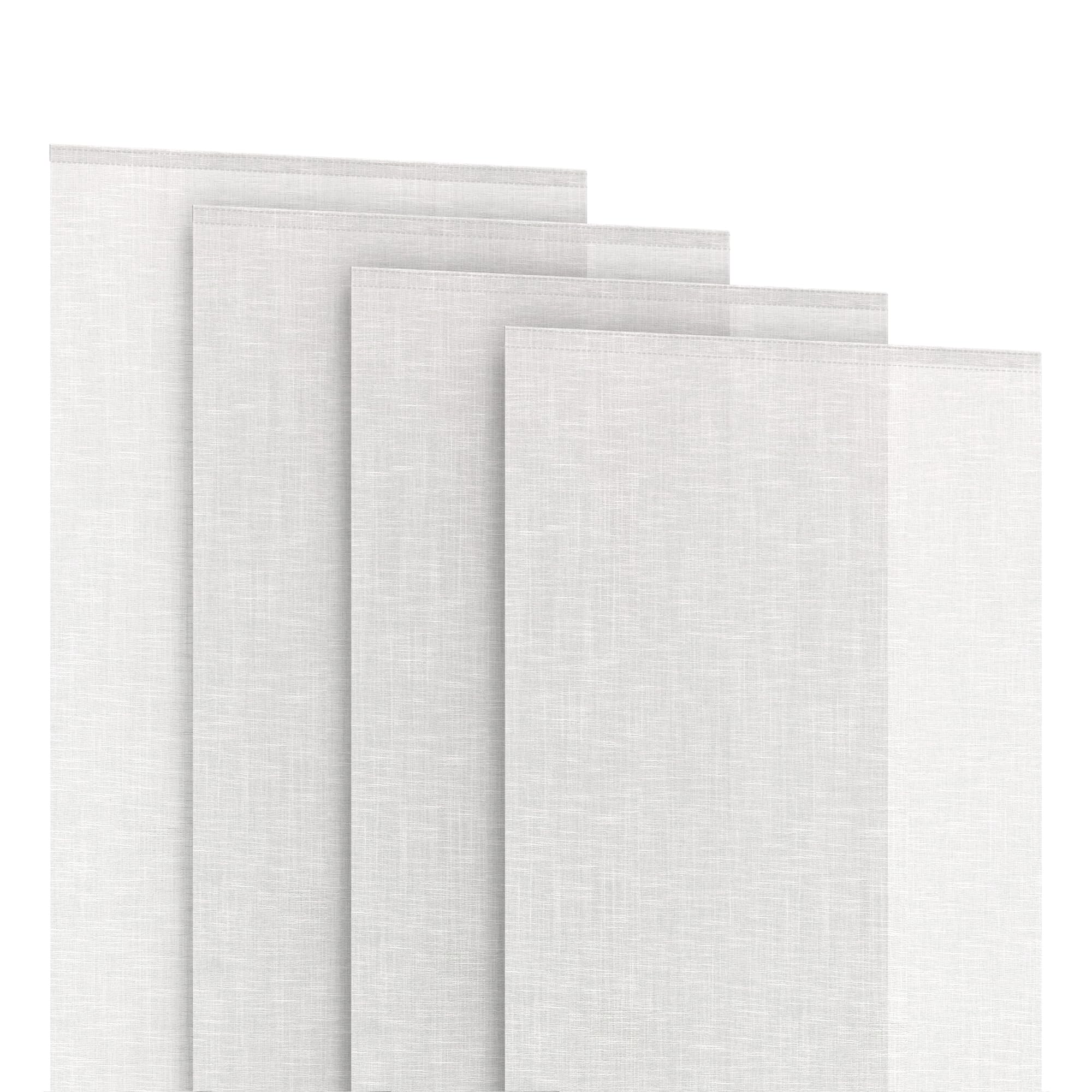 4-panel replacement fabric for sliding panel track blinds - 23" w x 96" l - fabric only - pre-attached hook & loop fasteners - trimmable, no bottom rail included, light filtering - light beige