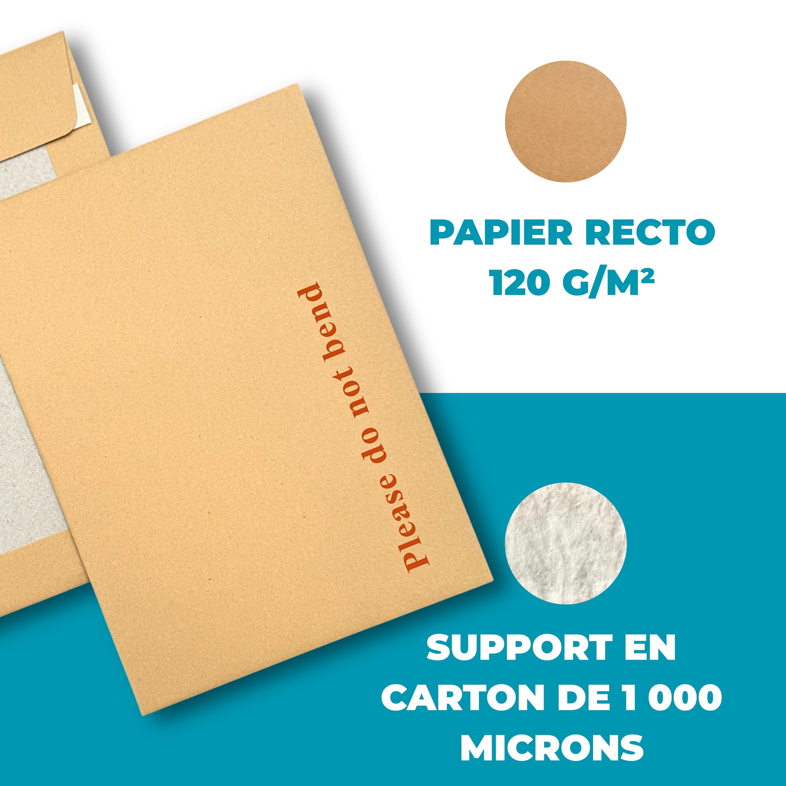 Double Dragon Lot de 20 Enveloppes Manilla A5 C5 à Dos Rigide | 229mm x 162mm | "Veuillez Ne Pas Plier" Imprimé | Rembourrées et Résistantes aux Manipulations | Fermeture Auto-Adhésive