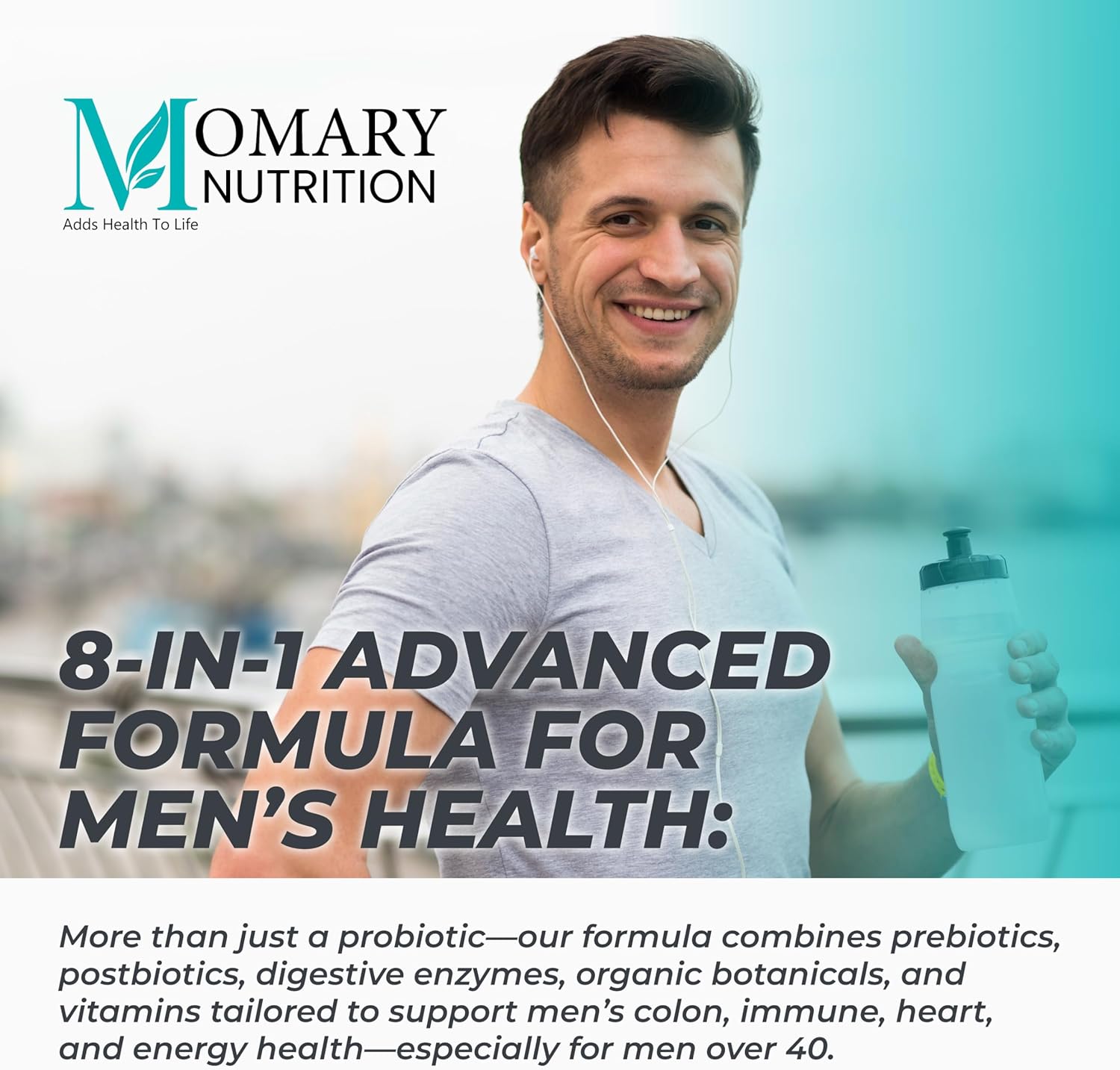 8-in-1 Bio Cultures Complex for Men – 150 Billion CFU Probiotics with 37 Diverse Strains, Organic Prebiotics, Postbiotics & Digestive Enzymes – Supports Digestive Balance & Gut Microbiome - Image 8