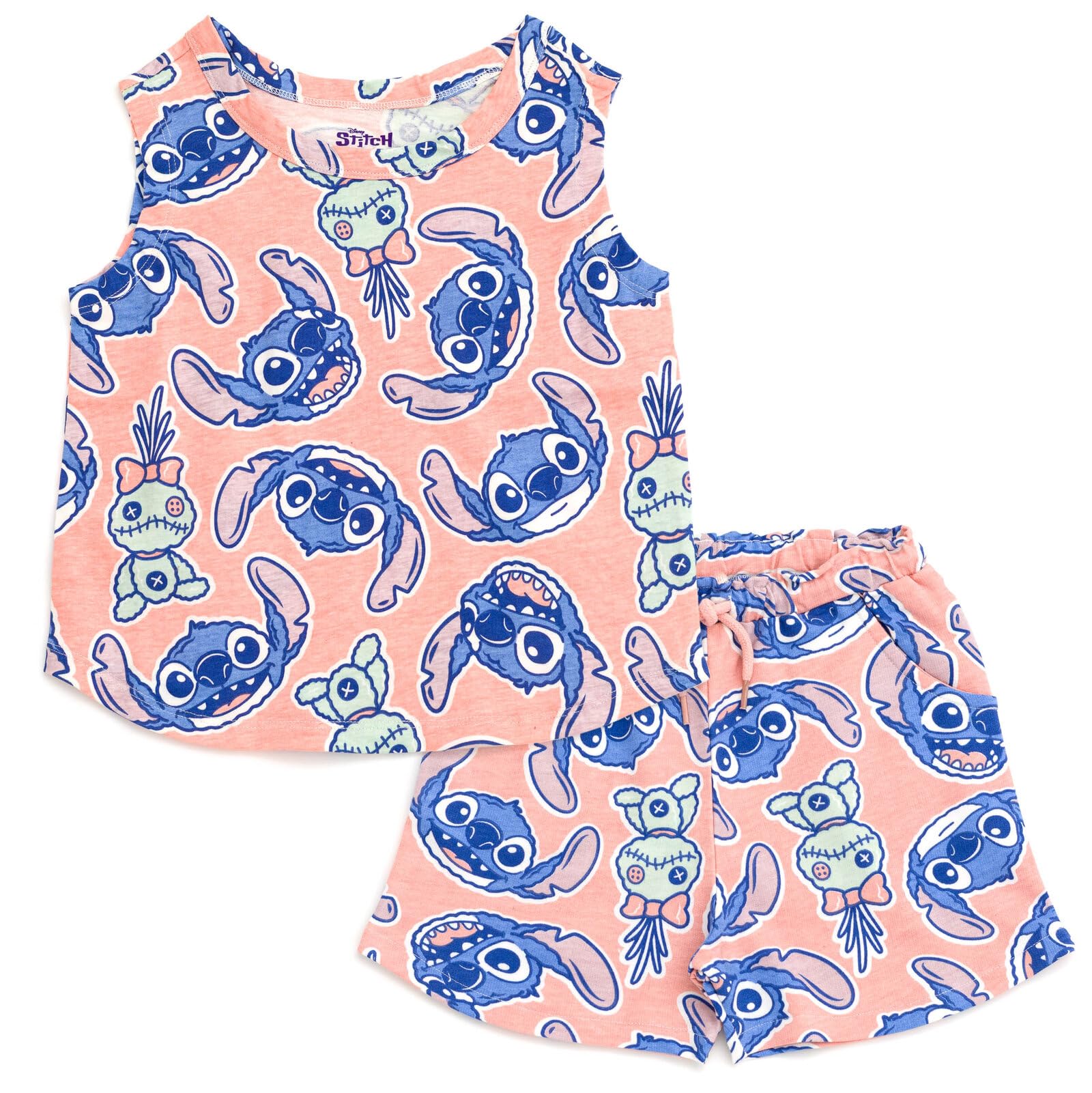 Disney Girls' Sleeveless 2-Piece Tank Top and Shorts Set for Baby &amp; Kids