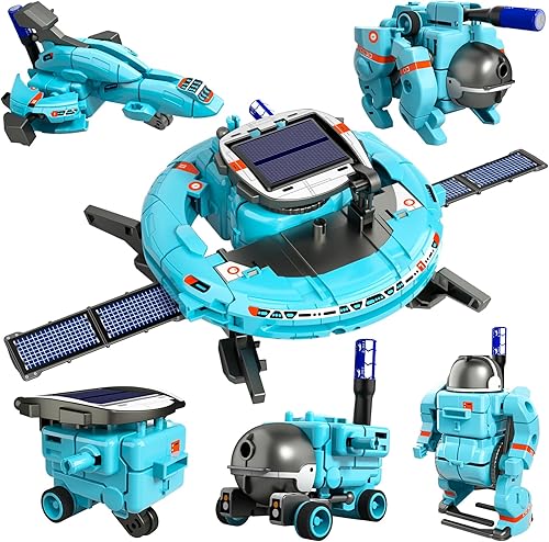 Lucky Doug Proyectos STEM para Niños de 8-12 12-16, Kits de Ciencia de Construcción 6 en 1 para Kits de Robot Solar Juguetes del Espacio Regalos de