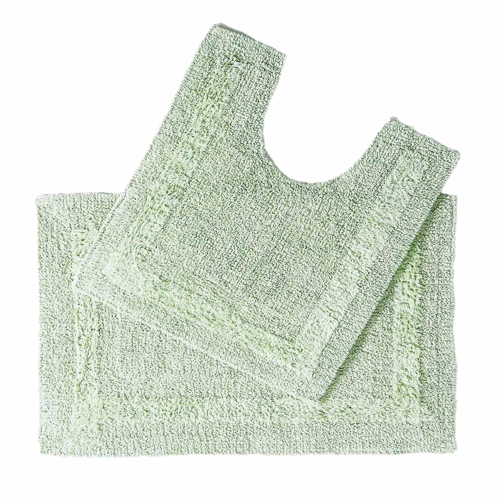 HOMESCAPES Toilet Mat, Luxury 1600gsm Extra Soft 100% Cotton, Reversible Bathroom Mats Non-Slip, Washable, Super Absorbent, Quick-Dry, Raspberry Pink Pedestal Rug for Toilet, 50 x 55 cm — view 67