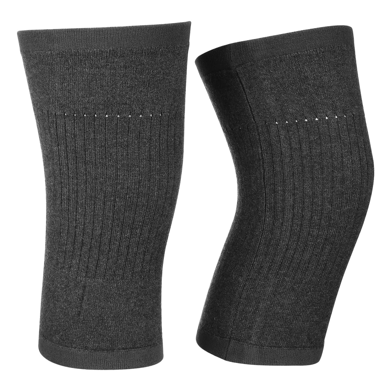 Healifty Cashmere Knee Warmers, Dark Grey Brace Pad Thermal Leg Sleeves