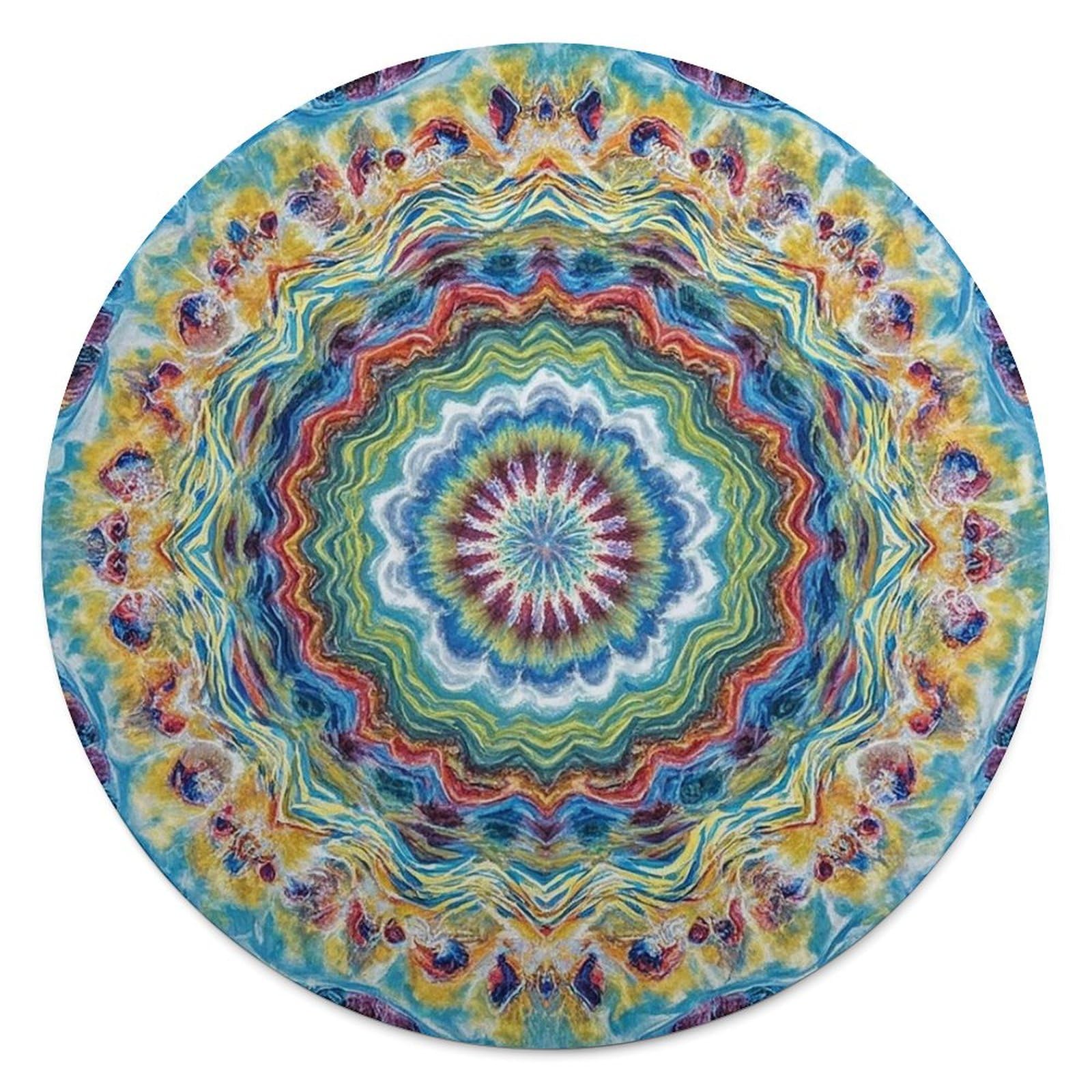 Couverture douce tie-dye fini les pieds froids avec ce plaid rond