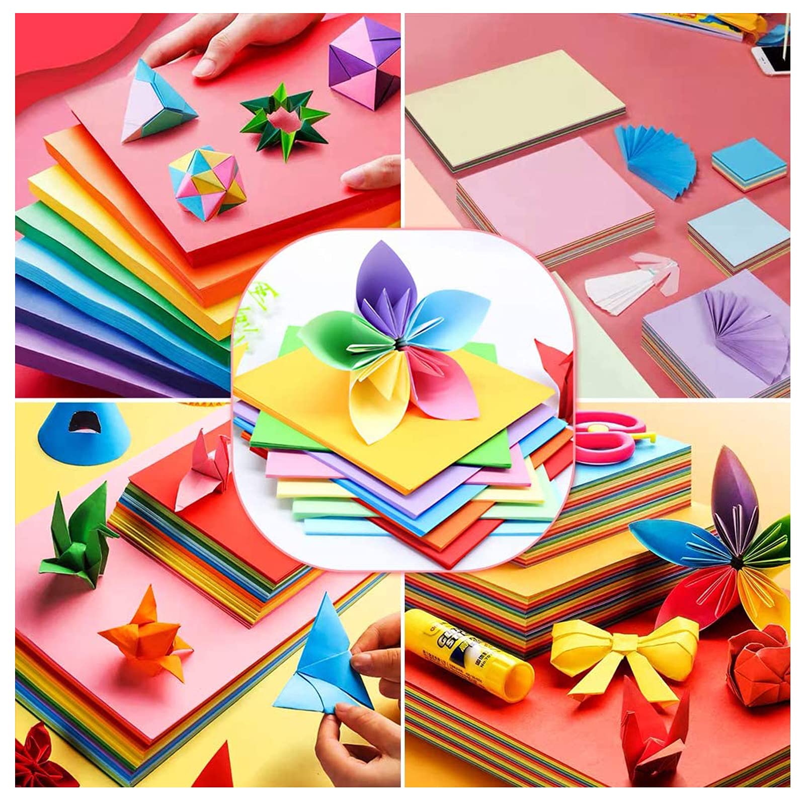 Carehabi Papier Kolorowy, Papier, Wielokolorowy, 100 arkuszy, A4, 80 g/m²