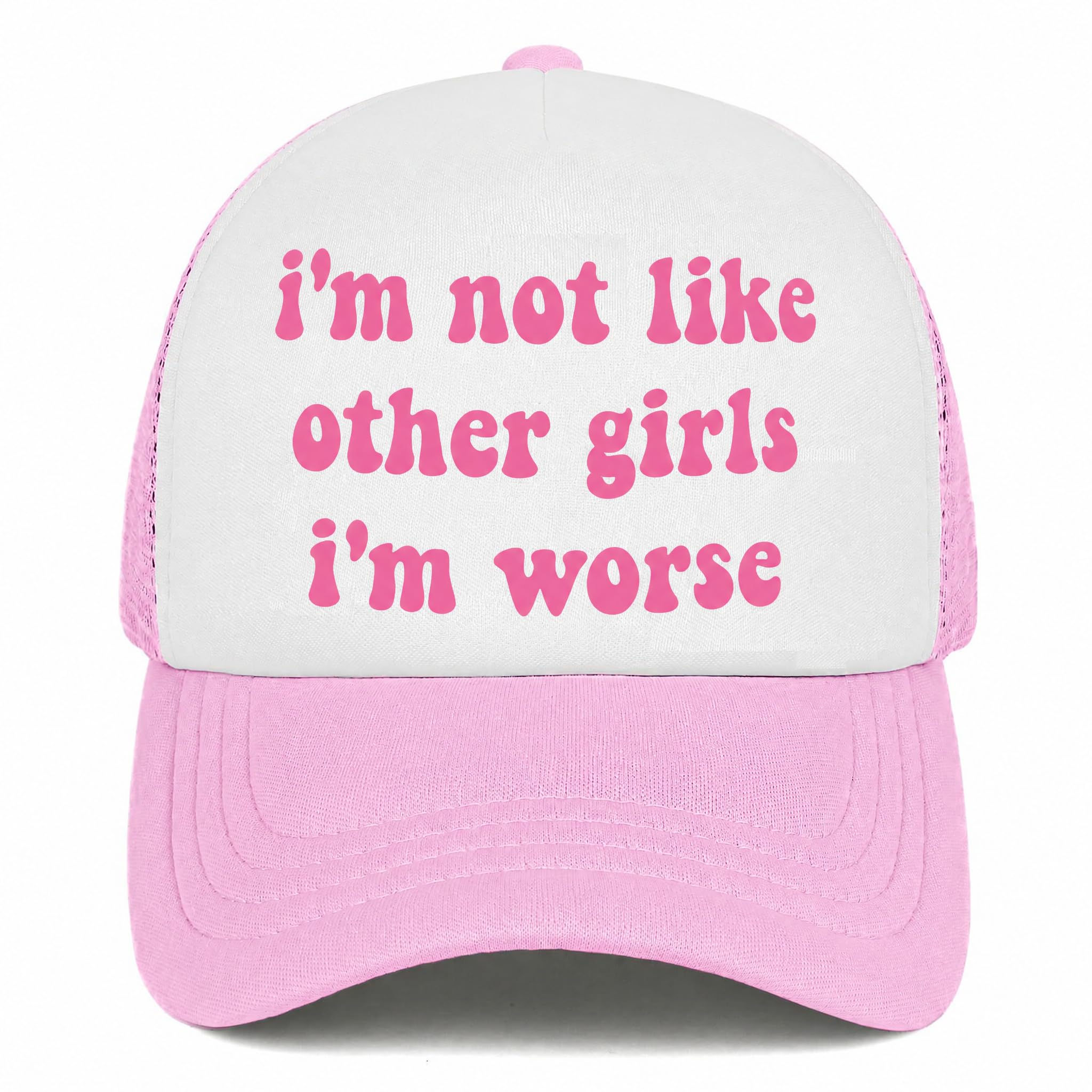 You Find It Offensive? I Find It Funny Trucker Hats for Women Pink Men Funny Slogan Pink Hats for Men