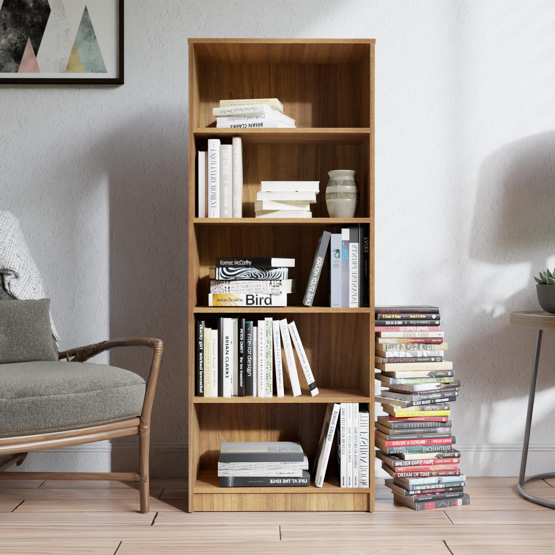 Couch Culture Bravo Engineered Wood Shelves Open Bookshelf
