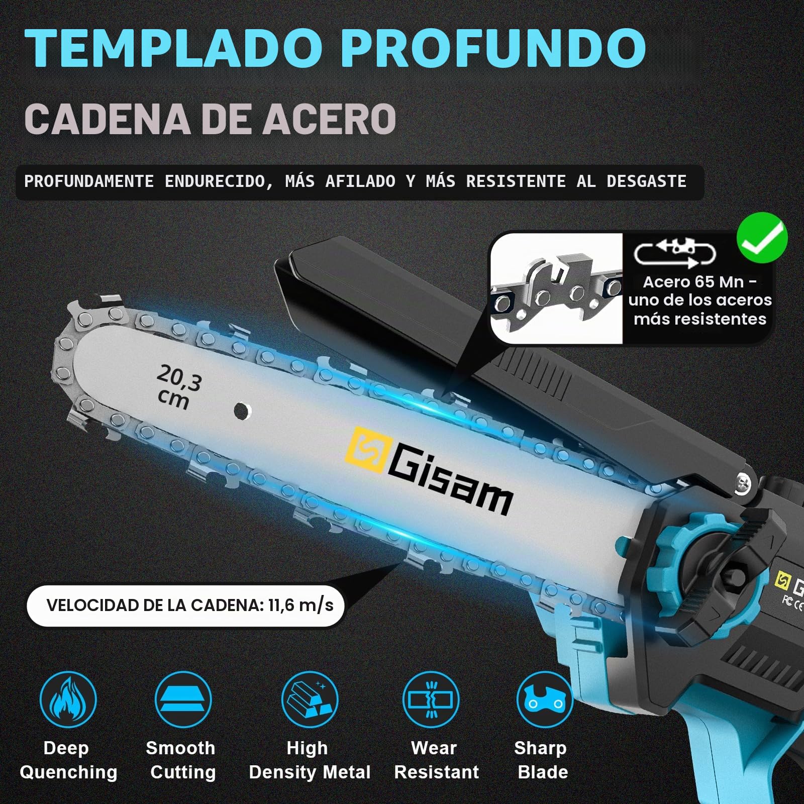 Mini Motosierra 2 En 1 Con PéRtiga TelescóPica,Motor Sin Escobillas De 2600w,Motosierra De 8 Pulgadas,Engrasador AutomáTico Y Tensor De Cadena Sin Herramientas Y 2 * 4000 Mah,Extensible Hasta 4,2m