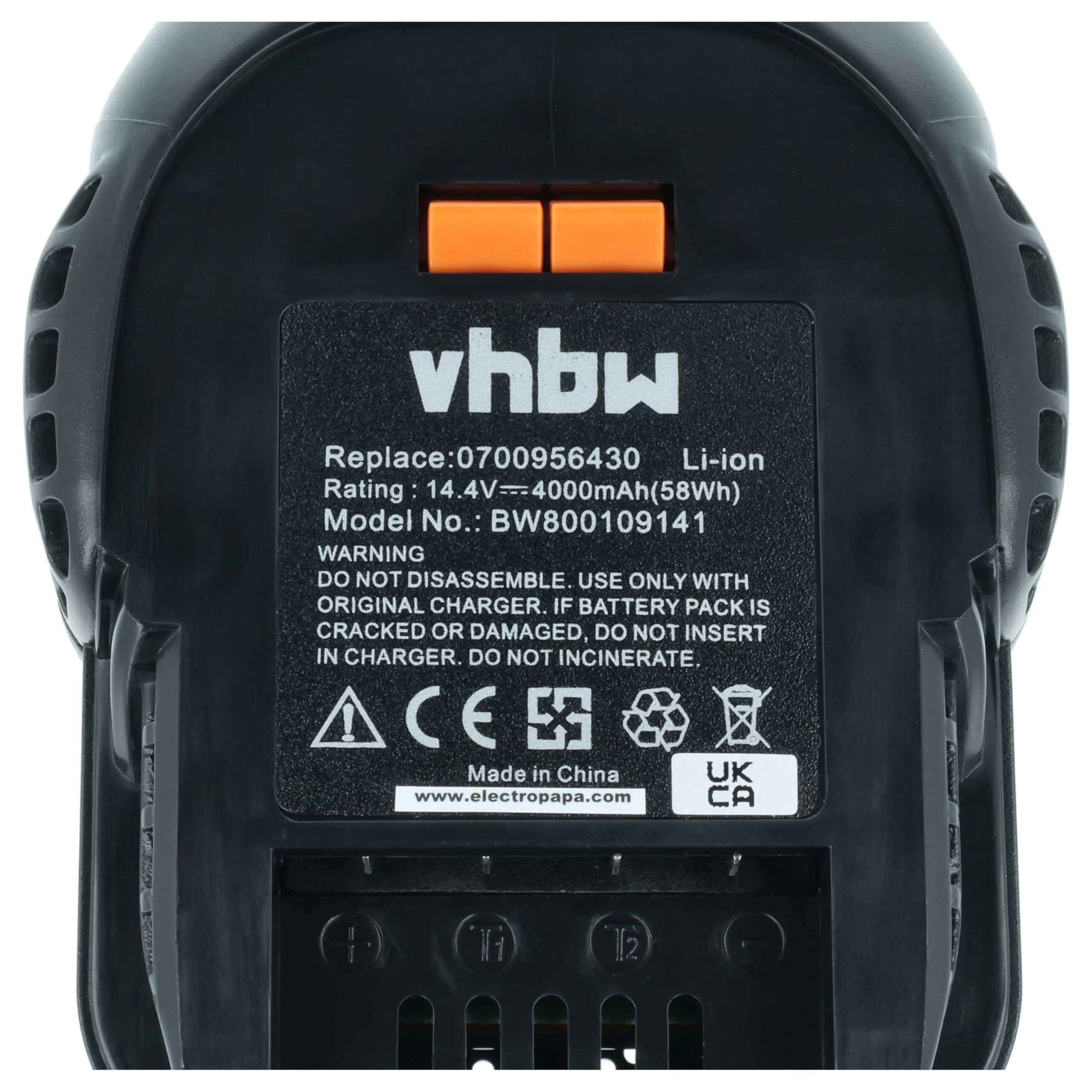 vhbw Batería Compatible con Würth SD-LI 14.4V Lithium-Ion