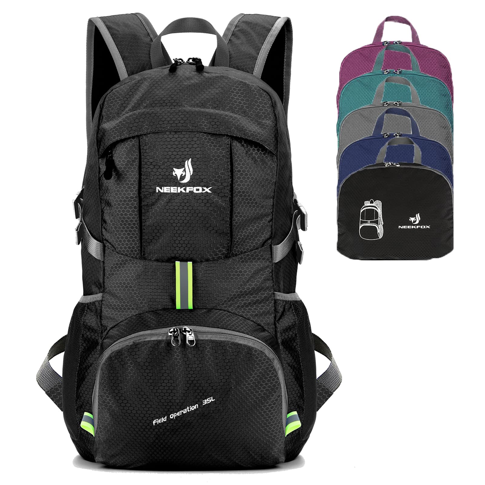 NEEKFOX 35L Hiking Backpack Foldable Lightweight Packable Sports Travel Daypack