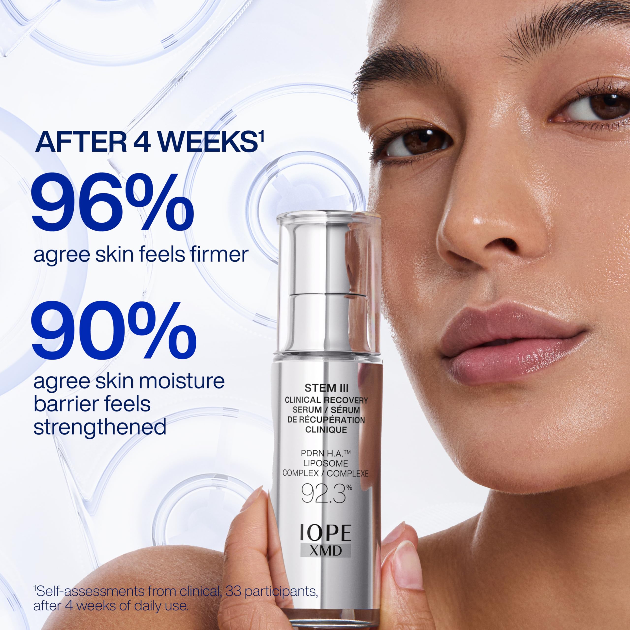 IOPE XMD Stem III Clinical Recovery Serum - Professional PDRN Treatment-Level Results - Visibly Firms, Plumps Volume, and Refines Pores - With Hyaluronic Acid - 1.69 fl. oz.