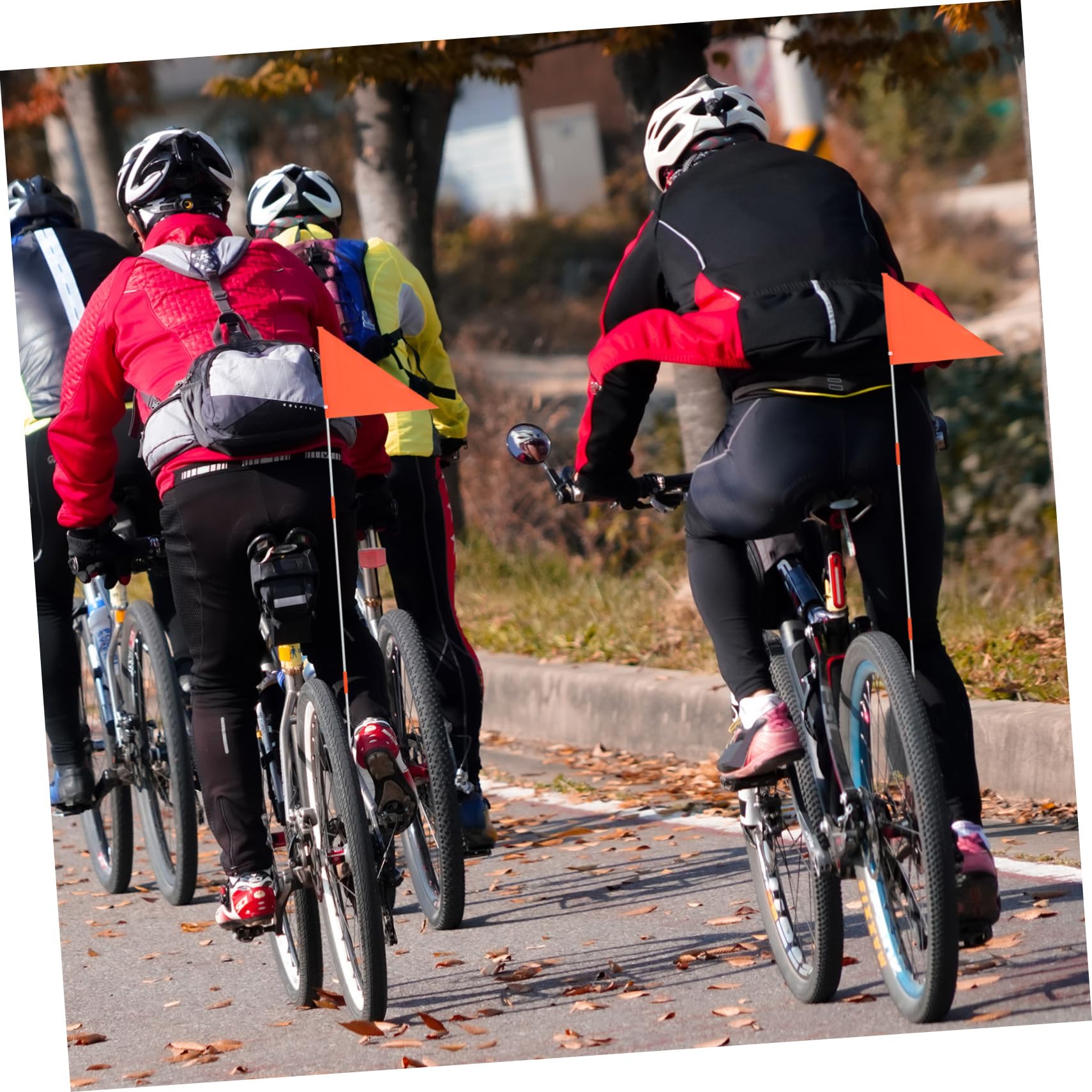 Toddmomy 5 Juegos Banderín de Seguridad para Bicicleta con Bandera Reflectante para Visible y Portable para Remolques y Accesorios de Ciclismo