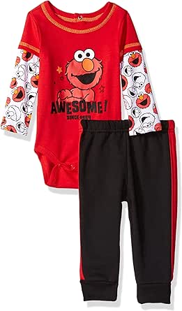 Sesame Street Elmo Fleece Half Zip Sweatshirt And Pants Set P B2p7920ss