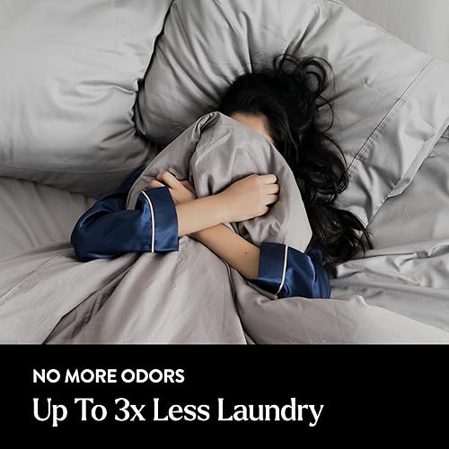 Miniatura 7 de Miracle Made Luxe - Fundas de almohada termorreguladoras, paquete de 2 unidades, color piedra, KingCalil King, Miracle Clean & Cool, tela de lyocell