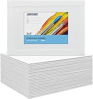 Vista 13 de FIXSMITH Tableros de lienzo para pintar de 9 x 12 pulgadas, paquete de 14 lienzos de pintura de gran valor, paneles de lienzo blanco en blanco, 100%