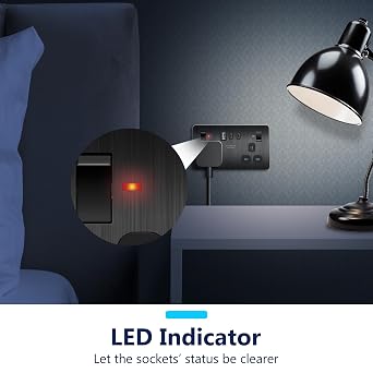 LIDER 2-Gang Switched Socket, 25W Combined Output, Stainless Steel, UKCA