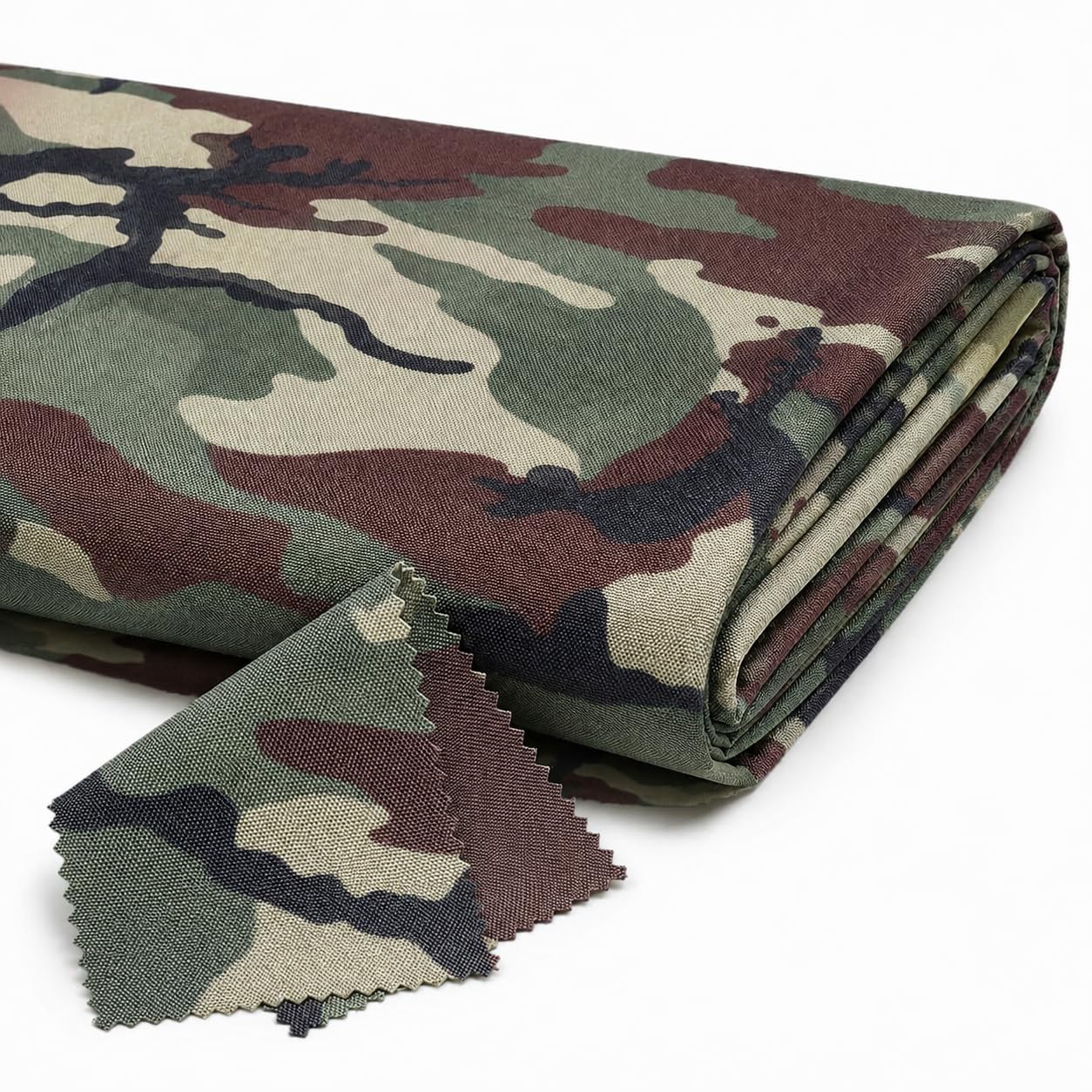 Waterproof Canvas Fabric by The Metre – Heavy Duty 600D Outdoor Upholstery Material for Garden Furniture, Cushion Covers, Campervans, Gazebos & Awnings, 147cm Wide (Camouflage - Green Woodland) — image 1
