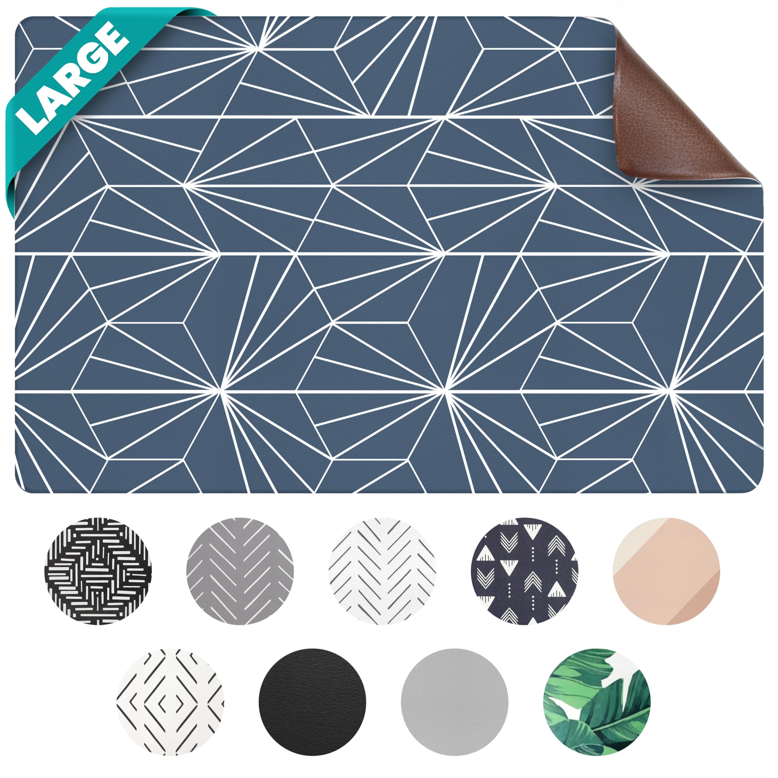 NALALAS Large Dog Mat for Food and Water, Cat Feeding Mat | Large Waterproof Dog Bowl Mat | Non-Slip Pet Food Mat for Floors | Pet Mats for Food and