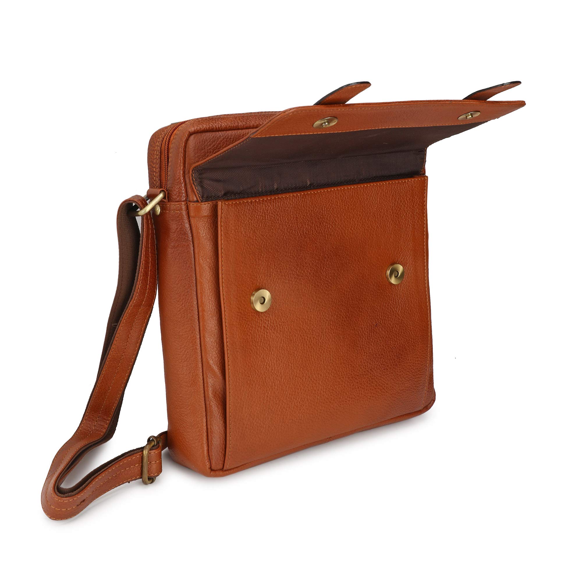 Kulli Moda Genuine Leather Crossbody Sling Bag for Women (Brown) - Image 5 thumbnail