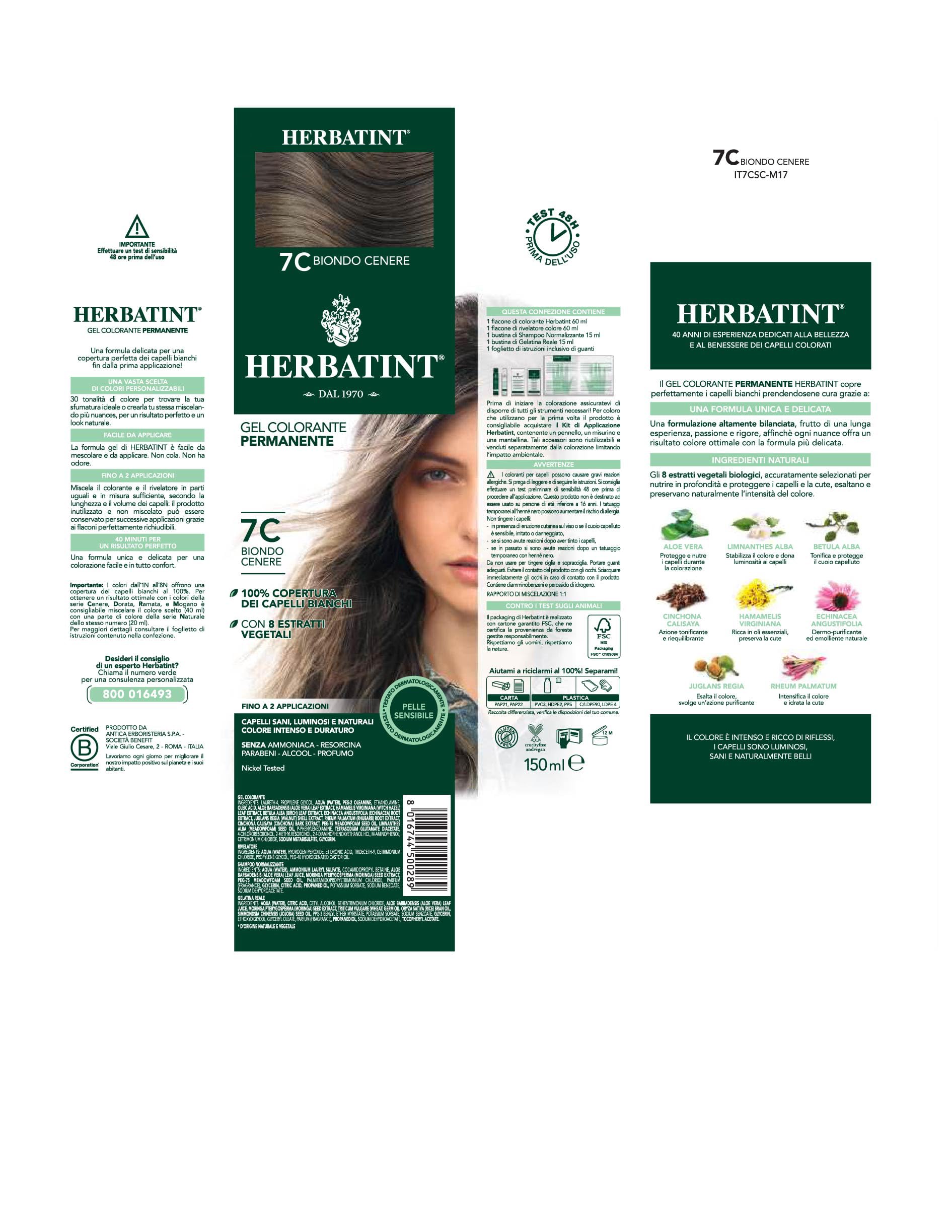 Amazon.com: HERBATINT 7C Ash Blonde Hair Color, 135 ML