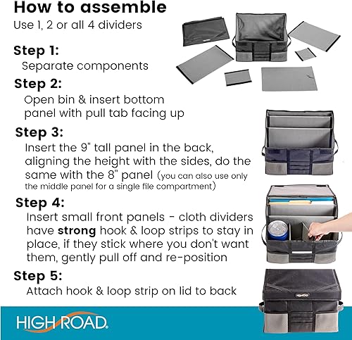 Miniatura 7 de High Road Carganizer - Organizador de oficina para automóvil y oficina móvil, organizador de camión de trabajo con separadores de archivos y