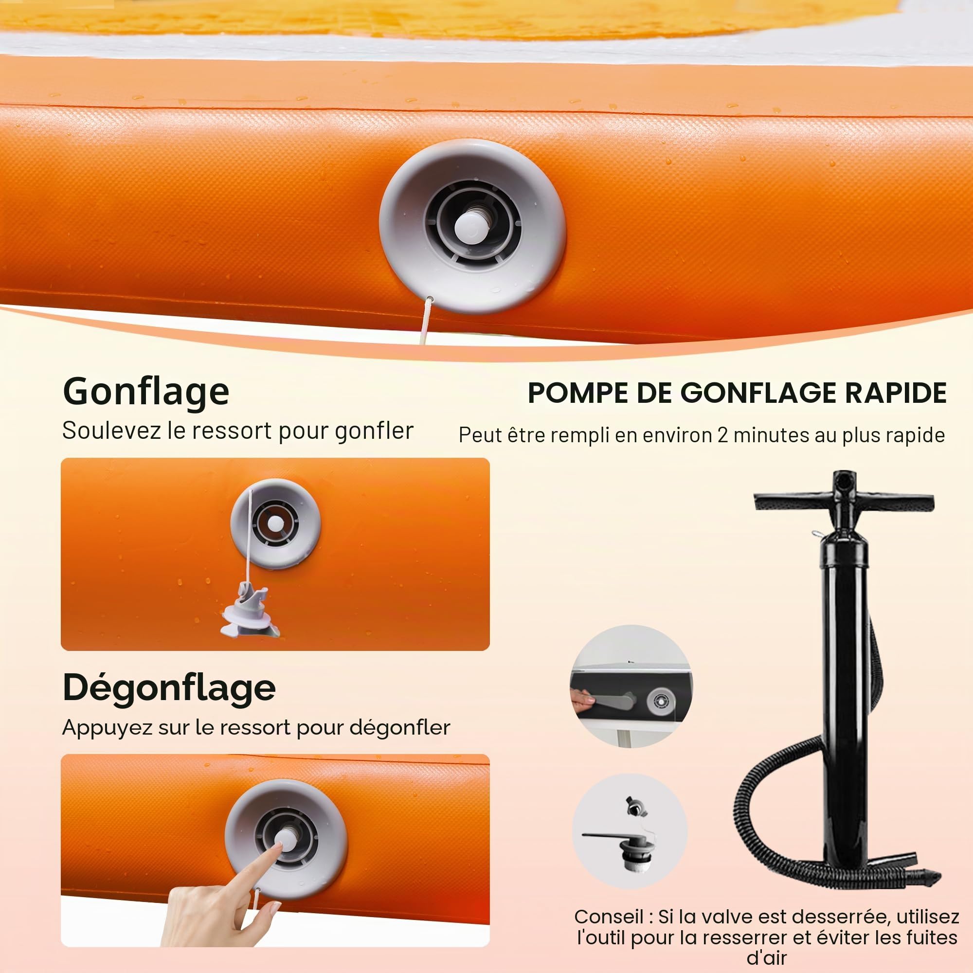 VOFiTNY Rampe de Piscine pour Chiens Jusqu'à 90kg, 2025 Nouvelles Rampes de Bateau pour Chiens avec Tapis EVA Antidérapant & Échelle Pondérée, Marches pour Chien pour Piscine/Bateau/Quai/Mer, Orange