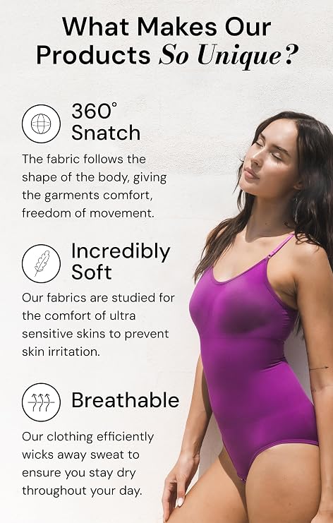 HeyShape Snatched Women's Shapewear Bodysuit Tummy Control Body Shaper - Seamless Sculpting Waist Body Suit
