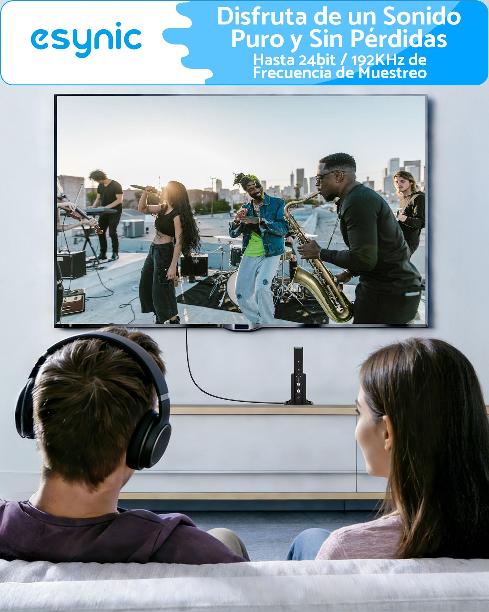 eSynic Cable eARC ARC a Óptico 1.5m HDMI ARC a TOSLINK Audio Extractor Adaptador HDMI ARC a Optical Compatible con TV Soundbar Home Cinema Auriculares Convertidor Audio Digital Plug and Play