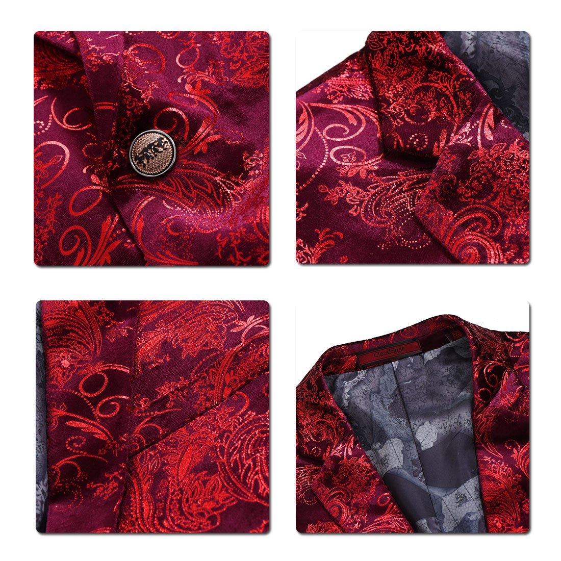 Allthemen Haut de Costume Mince Affaires Mariage décontraction-Costume Homme-Costume Moderne