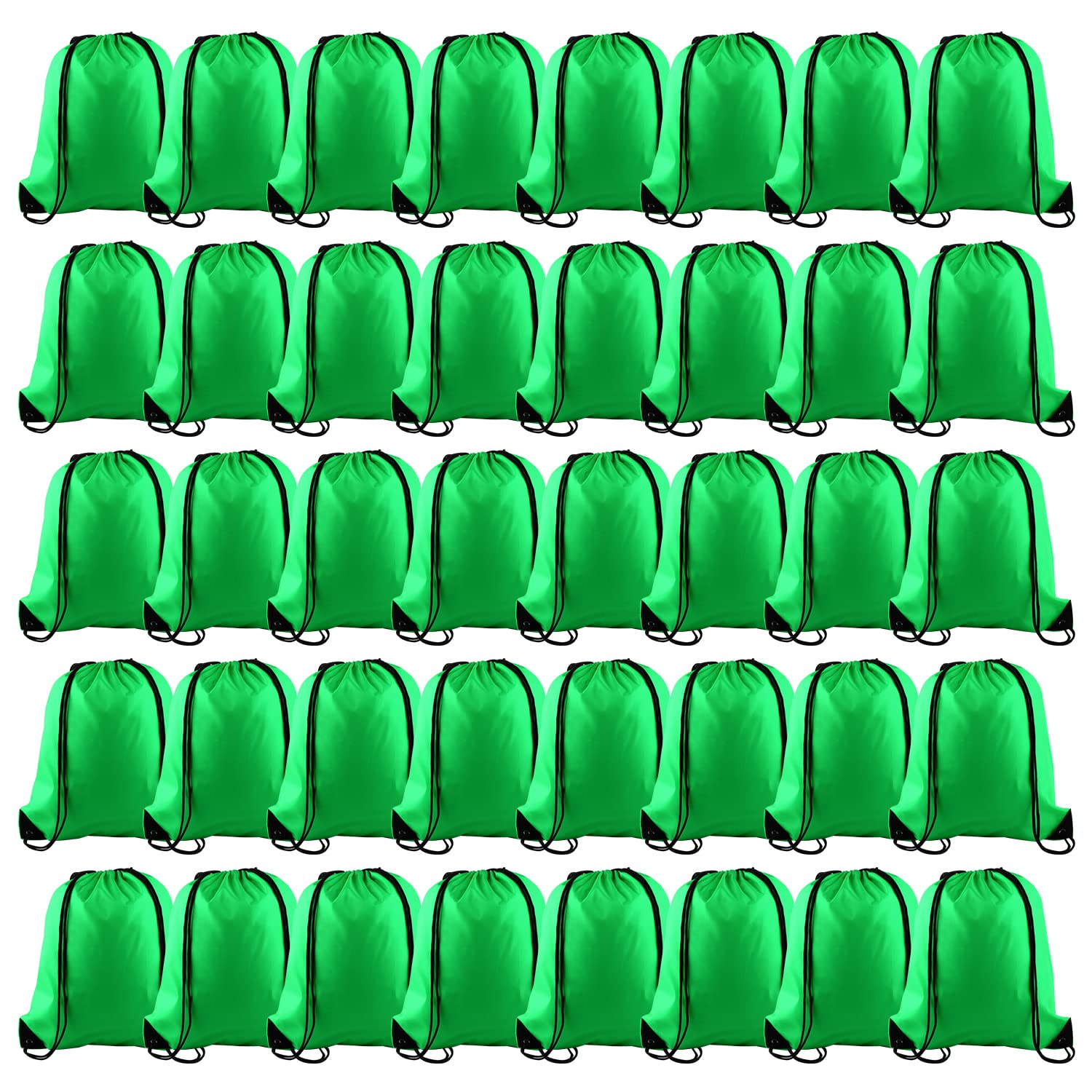 KUUQA Mochila con cordón, bolsas de almacenamiento para deportes, gimnasio, viajes, Verde, 15.7"*13.4", Moderno