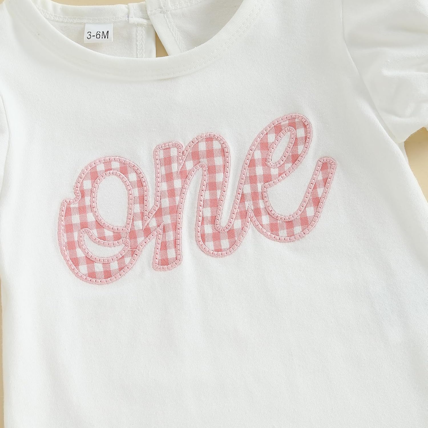 Amiblvowa Baby Girl One 1st Birthday Outfit Short Sleeve Romper Plaid Gingham Shorts Set First 1 Year Old Smash Cake Clothes - Image 6
