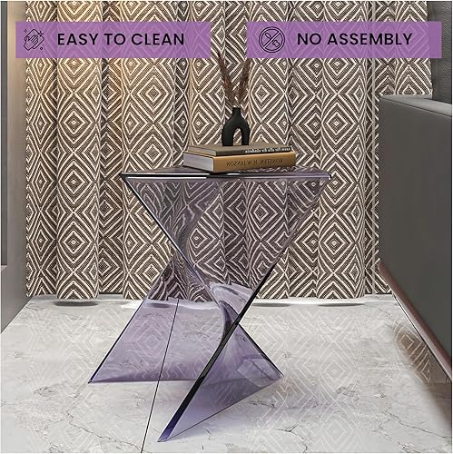 Miniatura 211 de LeisureMod Mesa auxiliar moderna color gris, elegante mesa auxiliar para dormitorio y sala de estar