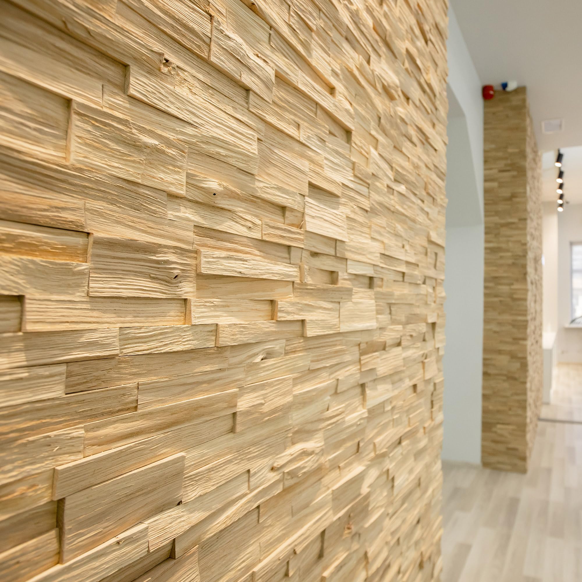 Wooden Wall Design Natural Wood Wall Cladding Made Of Wood 3D Look Natural Oak Wood Wall Panels Wall Decoration Wooden Cladding Model Deja Vu (1 M2)