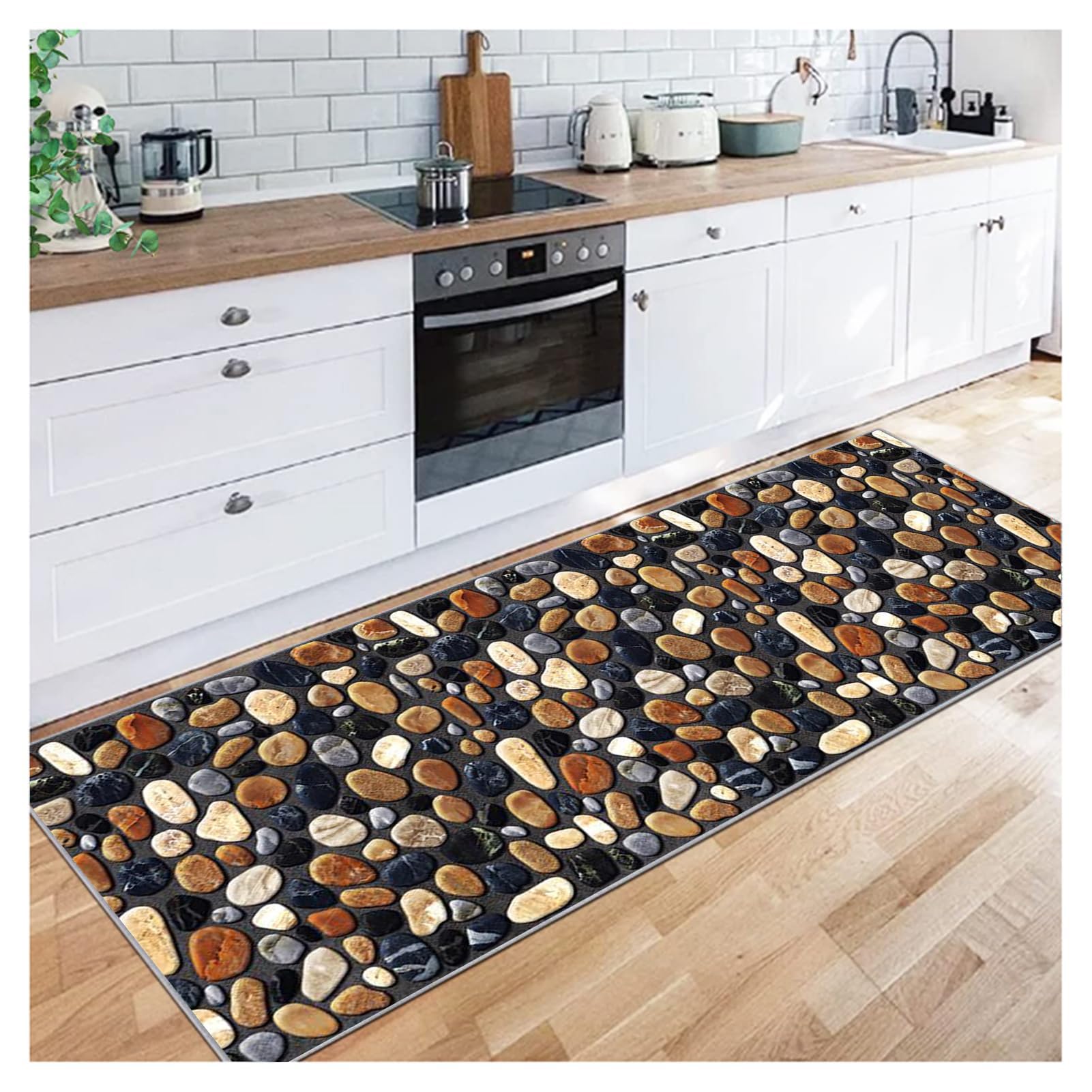 70x180cm Läufer Teppich Flur rutschfeste Flurläufer Teppich Schwarze Küchenteppich Teppichläufer Läufer waschbar für Wohnzimmer Flur Büro Schlafzimmer Küche Terrassen Esszimmer Balkon