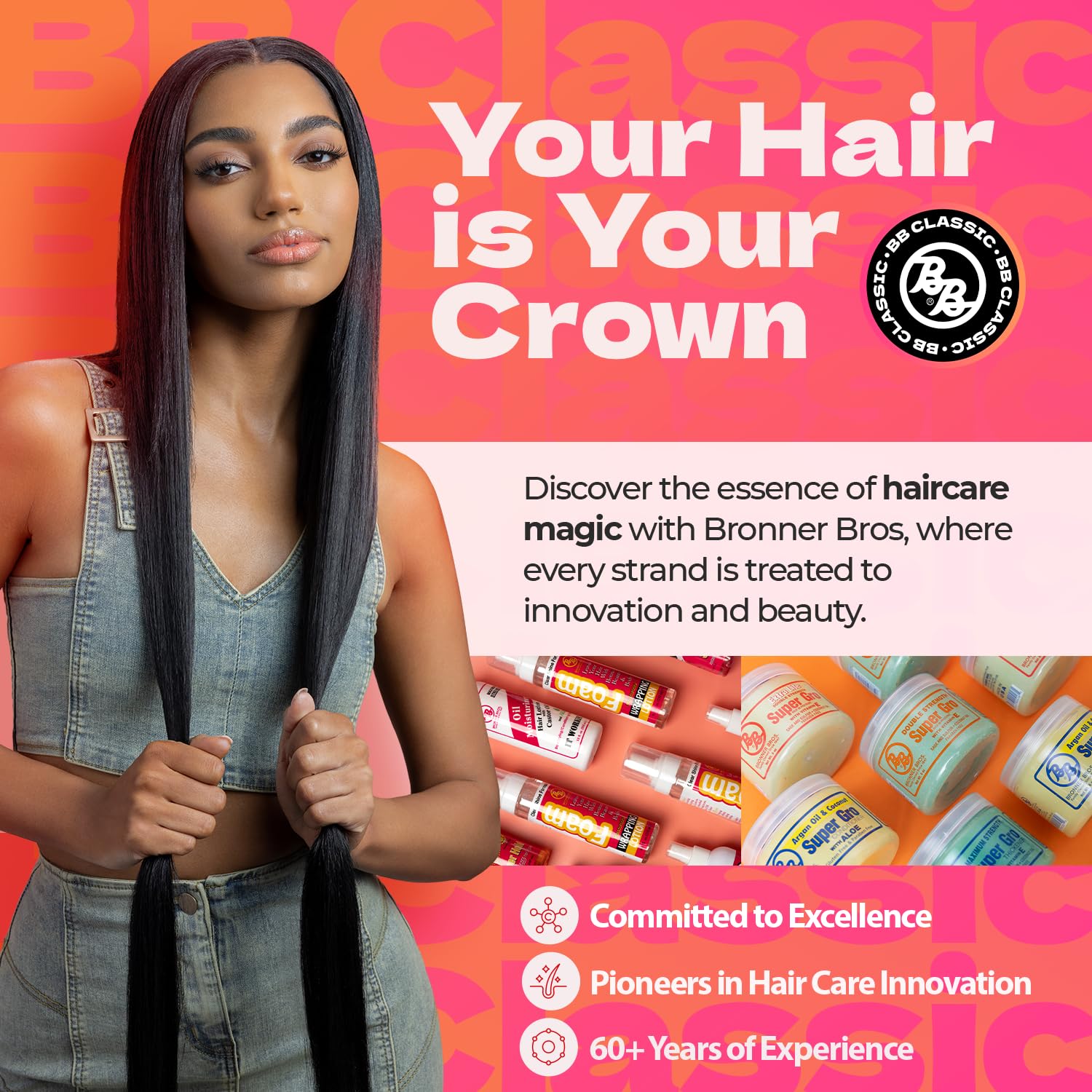 Bronner Bros BB Oil Moisturizer Hair Lotion for Damaged Hair, Scalp Stimulator with Castor Oil, Aloe Vera, Vitamin B5 & Coconut – Alcohol-Free Formula, Natural & Relaxed – 12oz