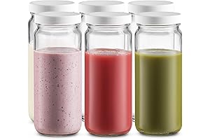 Paksh Novelty Travel Glass Drinking Bottle Mason Jar Set