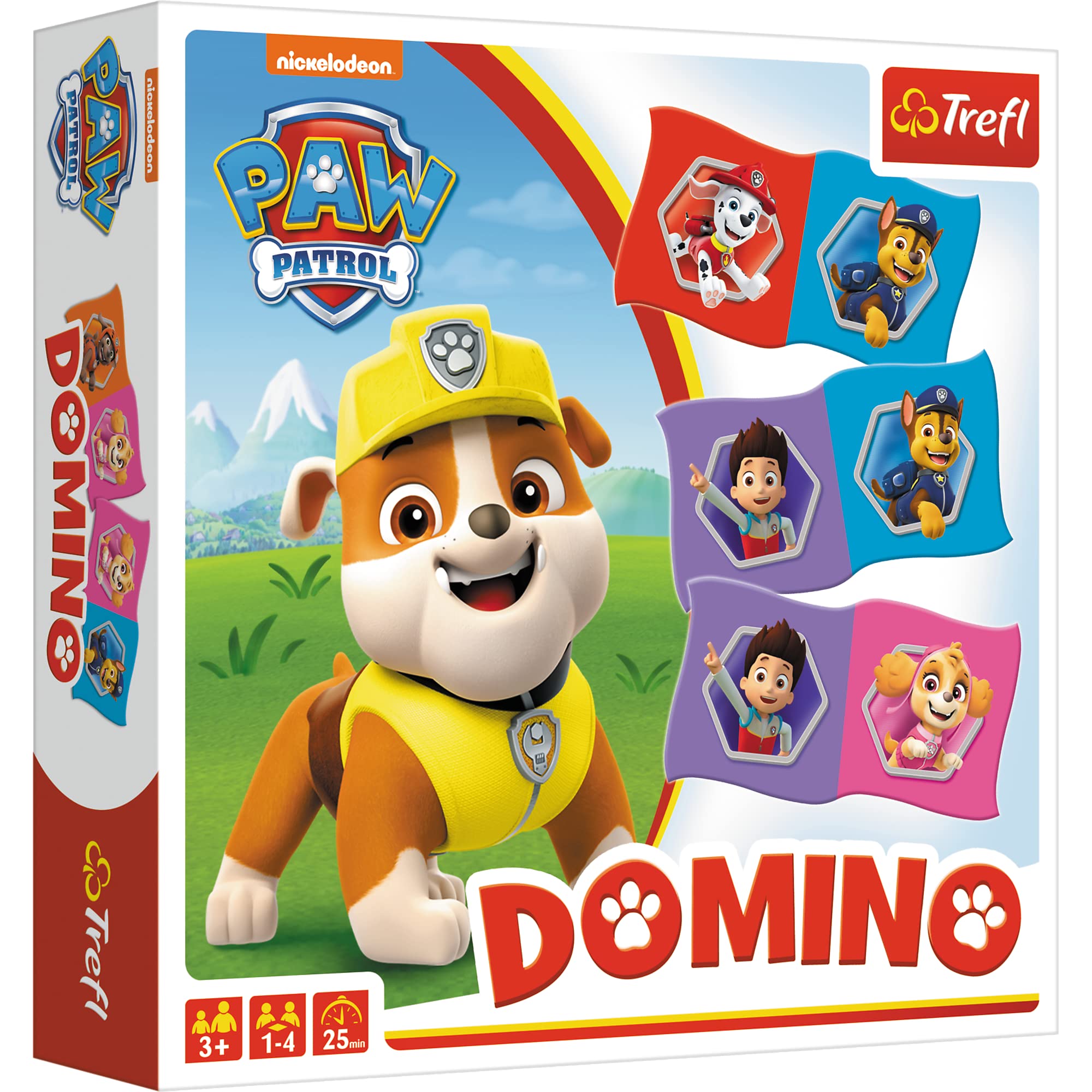 Trefl Domino Paw Patrol Rodzinna Gra Psi Patrol dla Dzieci od 3 lat