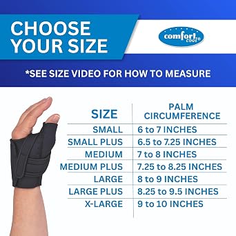 Comfort Cool CMC Thumb Brace - Black, Left Hand, Small | NC79562