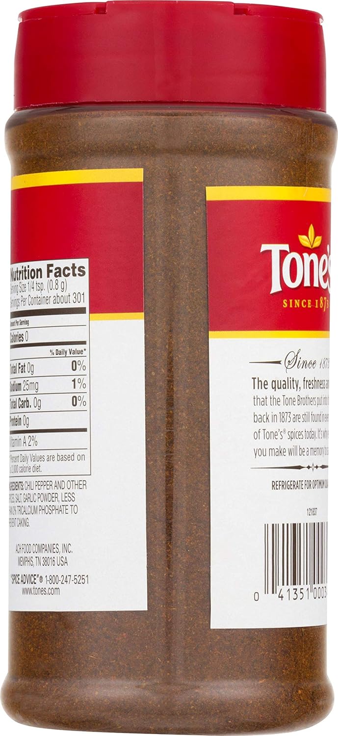 Tone's Chili Powder, 8.50 Ounce (Pack of 6)