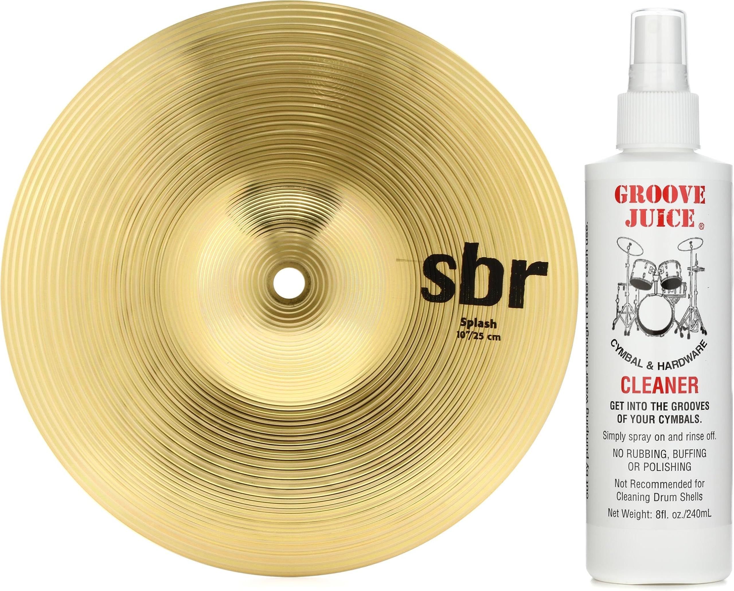 Sabian 10inch SBR Splash Cymbal and Cymbal Cleaner