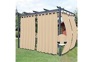 Cortinas para exteriores para patio Easy-Going, 2 paneles, 54W x 84L pulgadas, color beige