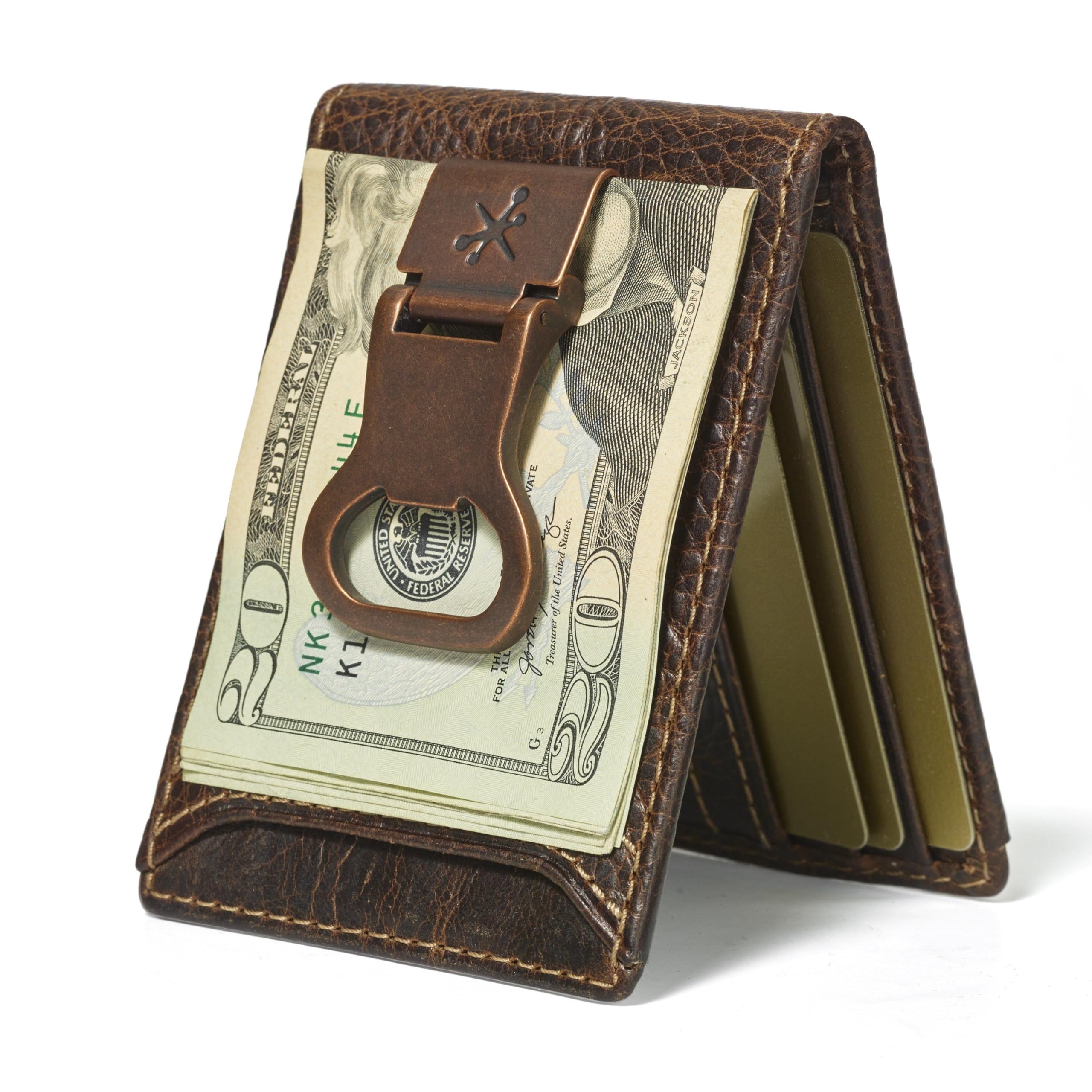 Bottle Opener Bifold Wallet with Money Clip