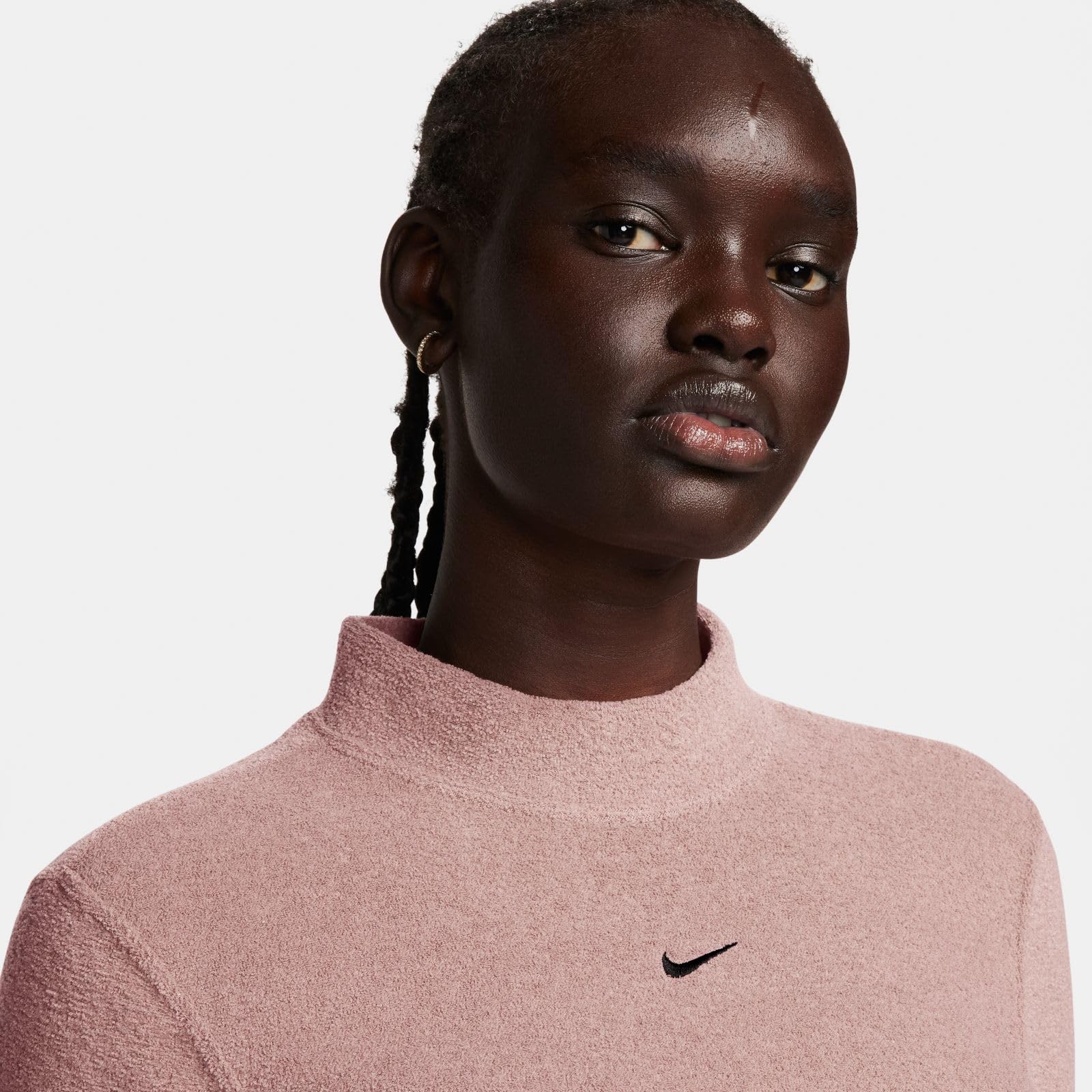 Nike W NSW Phnx Plsh Ls Crop Top Haut Femme
