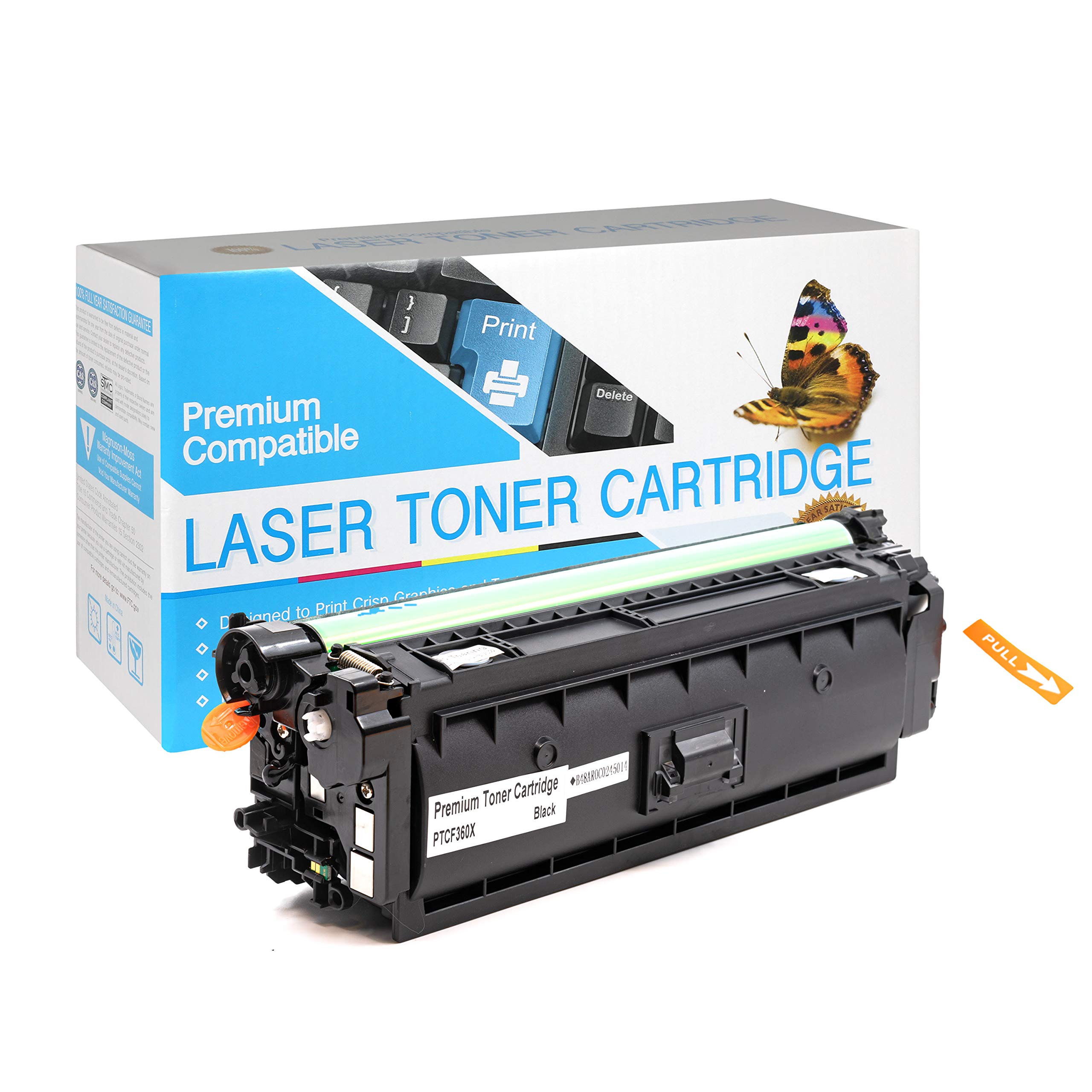 Compatible Toner Cartridge Replacement for HP 508X / CF360X (Black,1 Pack)