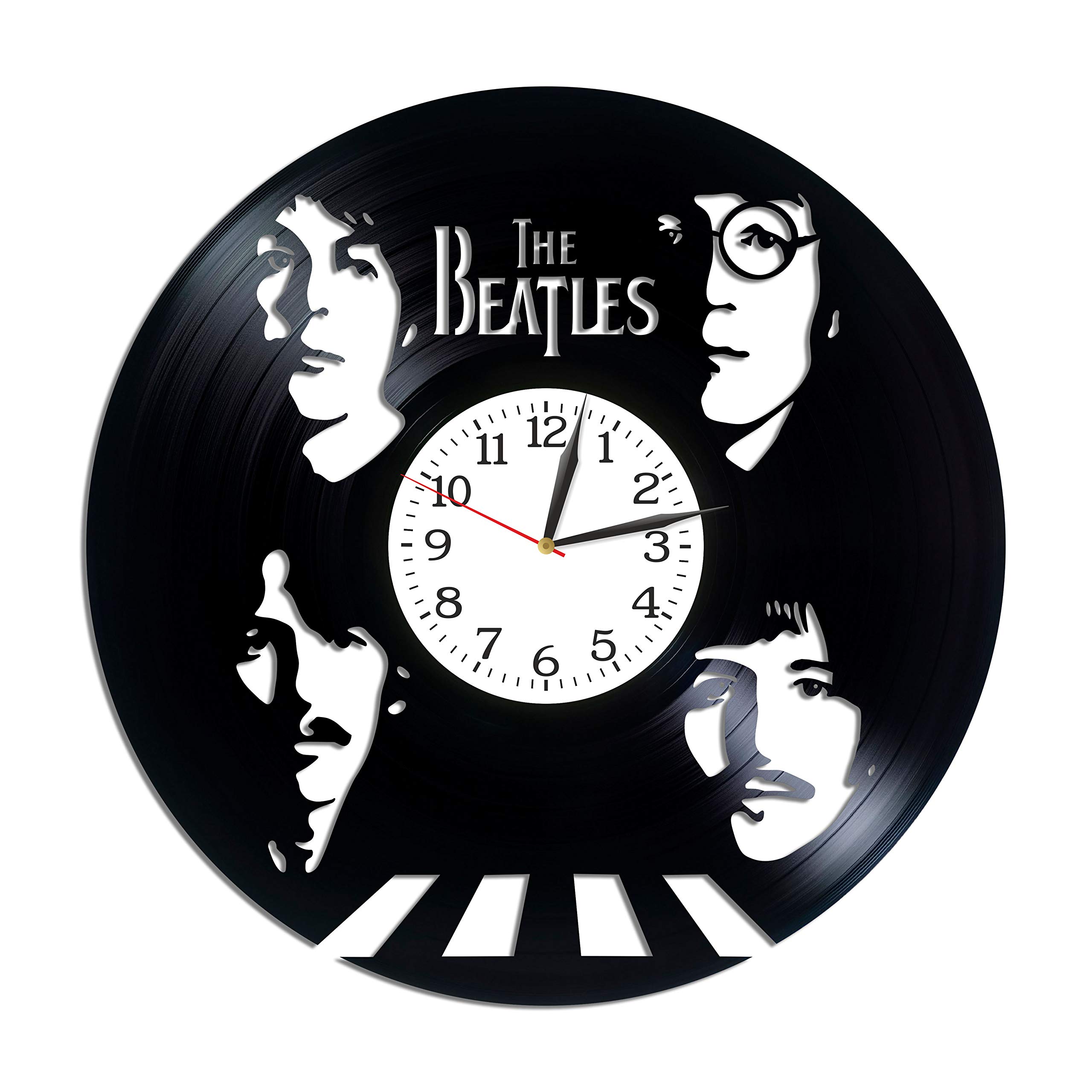 Rock Band Clock The Beatle Gift Lp Vinyl Retro Record Wall Clock Vintage Birthday Gift for Woman Jon Lenon Room Art The Beatle Clock Rock Music Art Xmas Gift Idea for Man