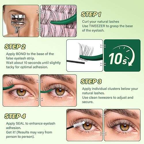 Miniatura 6 de KEYYOU Pegamento de pestañas impermeable y adhesivo para racimos de pestañas 72H, pegamento de pestañas de larga duración y fuerte adhesión, no
